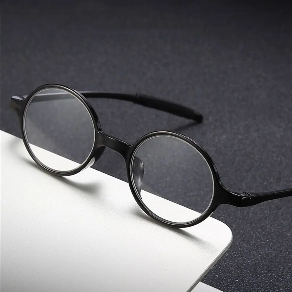 Vintage Ultralight Reading Glasses Men Women Full PC Round Frame Presbyopia Eyeglasses Portable Transparent Magnifier Eyewear