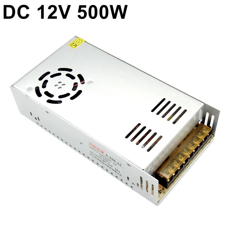 

Regulated Switching Power Supply Driver 40A 500W AC 110V 220V TO DC 12V Transformer Surveillance cameras Led Strip Light SMPS