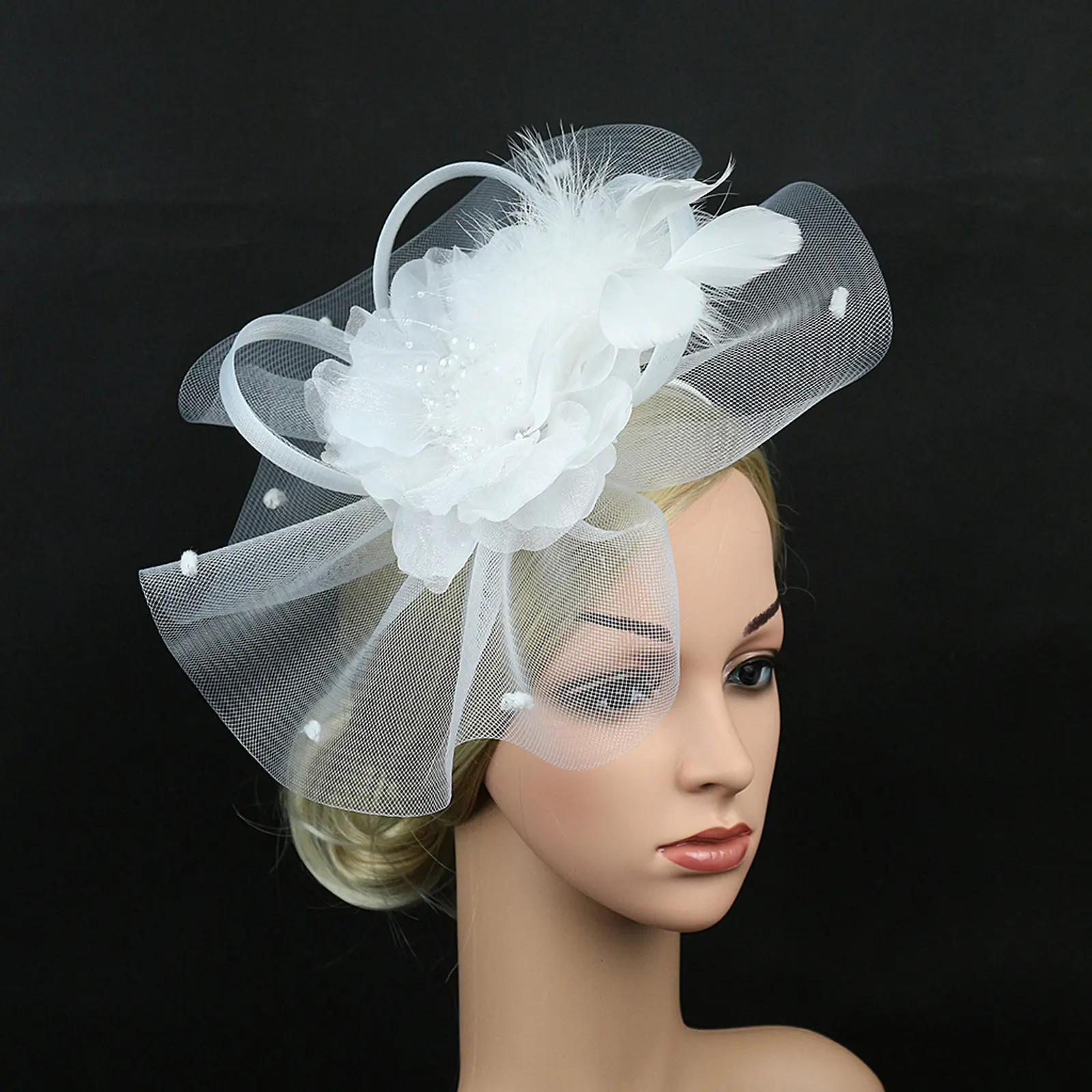 New Fashion Womens Cocktail Party Hat Womens Sinamay Fascinator Wedding Church Kentucky Derby Dress