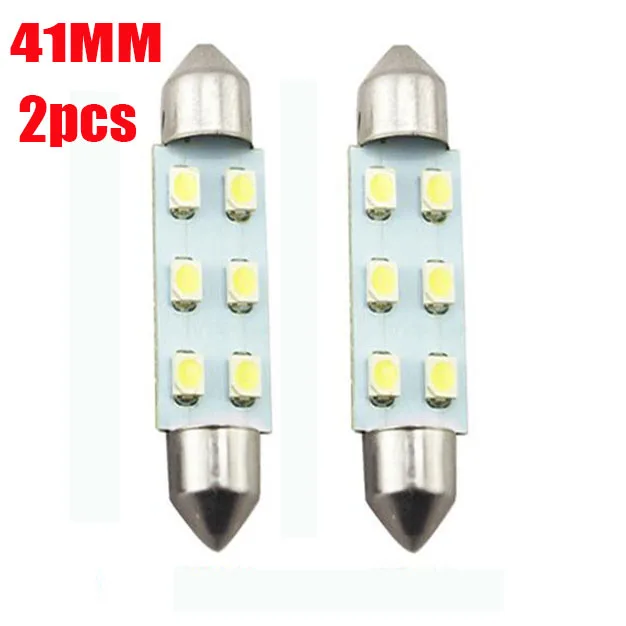 Festoon dome-Lámpara led blanca c5w 6smd 1210, luz para compartimento de equipaje, lectura de matrícula de coche, 41mm