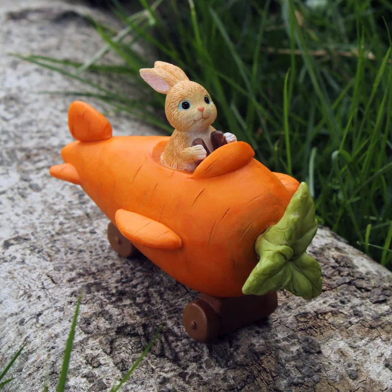 Mini Animal Miniature Figurines, Radish Rabbit, Lovely Flowerpot, Landscape, Fairy Garden Gifts, Room, Home Decoration