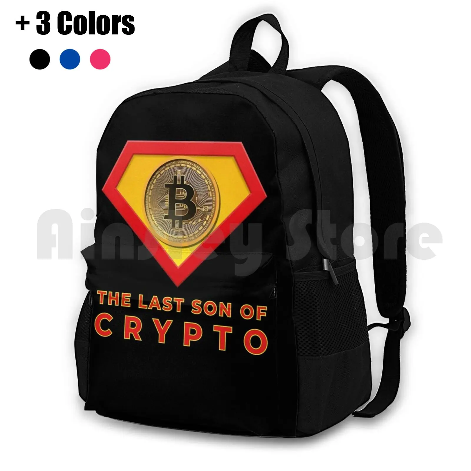 The Last Son Of Crypto Outdoor Hiking Backpack Riding Climbing Sports Bag Bitcoin Crypto Crypto Currency Superhero Hodl Ethereum