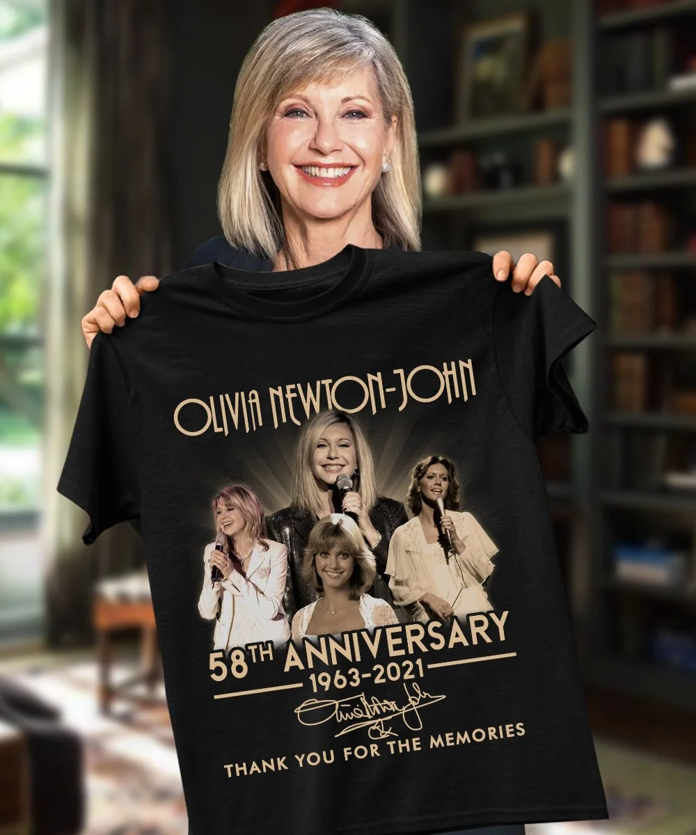 Olivia Newton John 58Th Anniversary 1963 2021 Signature T Shirt Tee Shirt