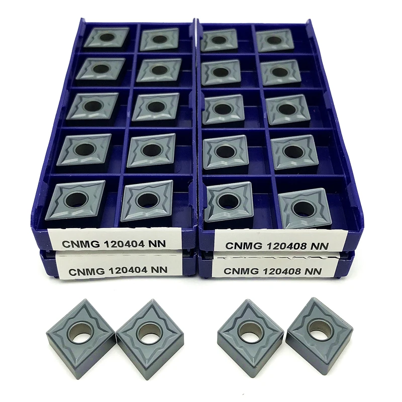 เครื่องกลึงโลหะ CNC แทรกคาร์ไบด์เครื่องมือกลึงภายนอกเครื่องมือตัดแทรกคาร์ไบด์แบบ LT10 NN CNMG120408 CNMG120404