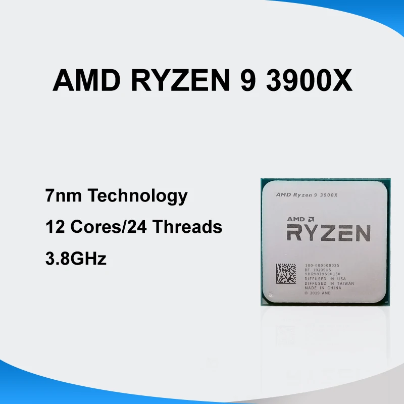 New AMD Ryzen 9 Processors with Thermal Grease RYZEN 9 5900X Thermal Paste R9 5950X 16 Cores CPU RYZEN R9 3900X Computer Parts