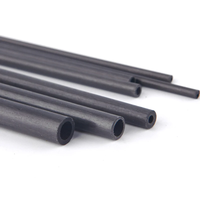 1-5 قطعة أنبوب ألياف الكربون عمود مستدير مجوف 1.8 2 3 4 5 6 7 8 10 مللي متر OD 200 400 مللي متر طول أنبوب ألياف الكربون مستدير #6
