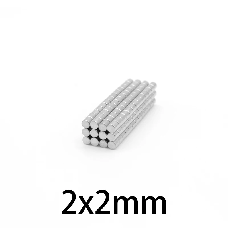 100~5000PCS 2x2mm Small Magnets Round 2mm*2mm Neodymium Magnet Disc 2x2 Permanent NdFeB Super Strong Powerful Magnetic 2*2mm