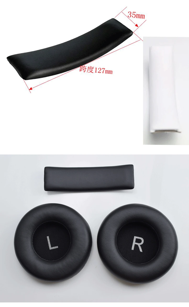 Penutup Earphone Kulit Lembut untuk AKG K540 K545 K845 K845BT Earphone Earpad Ikat Kepala Set Pengganti Bantalan Telinga Spons