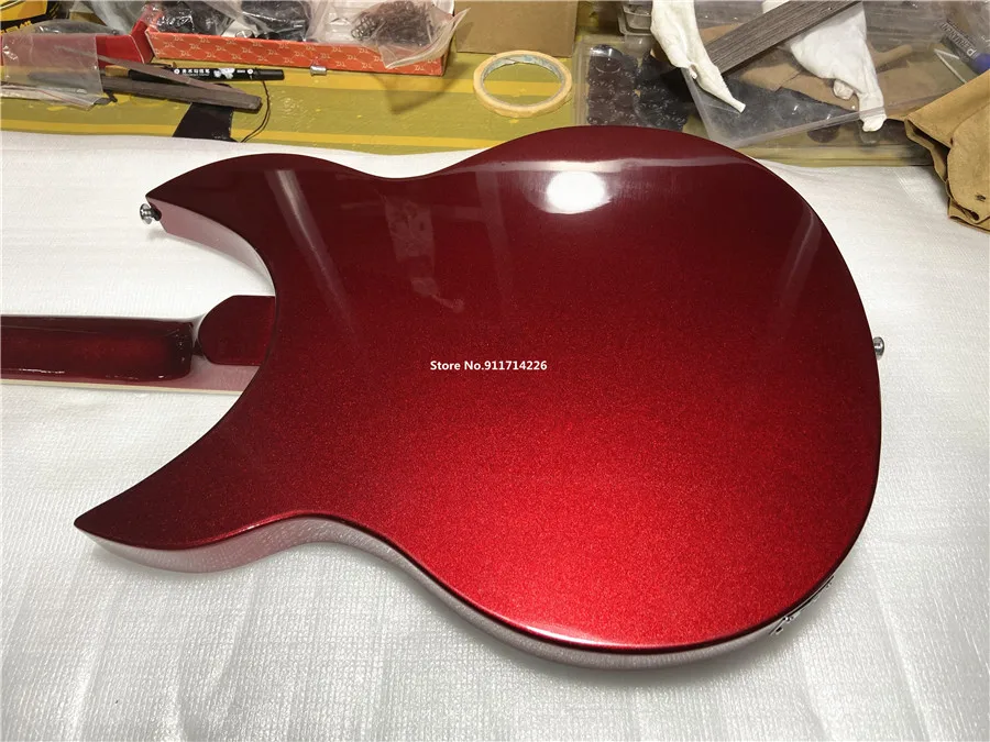 Ricken 330 – guitare électrique de jazz, haute qualité, semi-creux, métal rouge, livraison gratuite