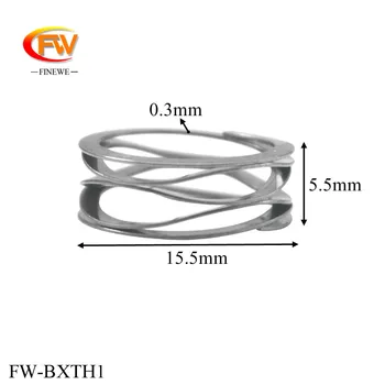 FINEWE 스테인레스 스틸, OD 멀티 웨이브 압축 스프링, 웨이브 스프링, 0.5mm X 28mm