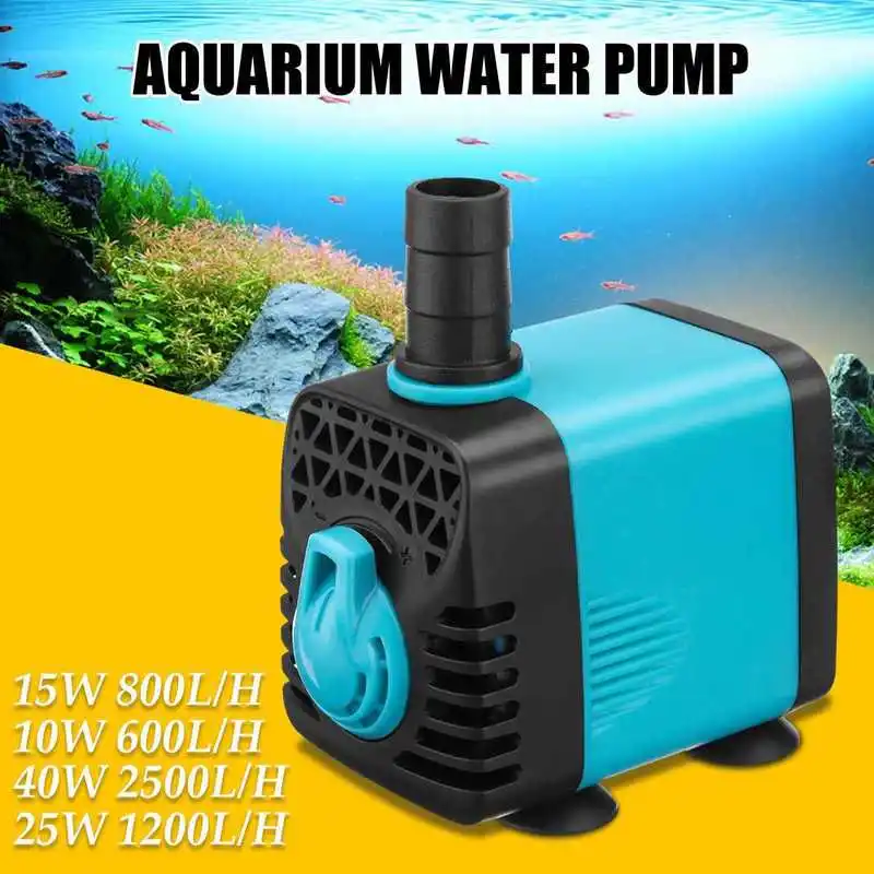 10 15 25 40 55W Ultra Silent Submersible Water Pump  220V-240V Filter Fish Pond Fountain Aquarium Tank High-lift 600-3000L/H