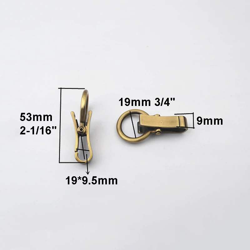 1pcs Metal Hook Swivel Snap Hooks Key Bag Purse Chain Handbag Attaching Parts Buckles DIY Accessories 19mm CLOXY