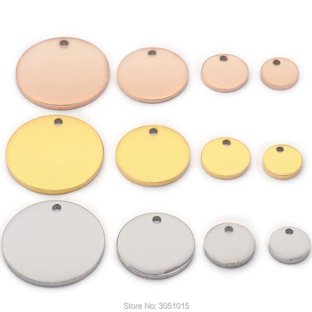 100 Stück/Set Gravierbare Edelstahl-Anhänger für Halsketten, Blanko-Platten zum Prägen von Etiketten für individuelle Logos, Haustier-ID-Anhänger, DIY-Schmuck – Detail 4