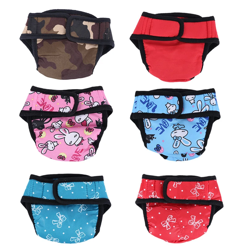 Dog Diaper Physiological Pants Sanitary Washable Female Dog Panties Shorts Underwear Briefs For Dogs S-XXL 