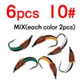 6pcs size 10 mix