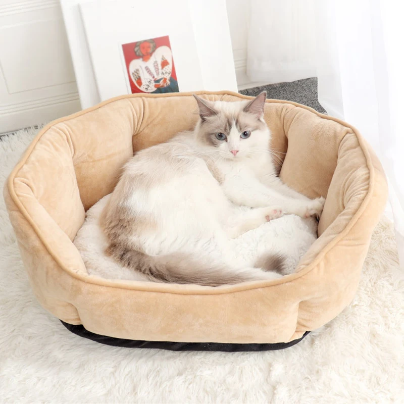 

Pet Bed for Small Medium Dogs Cat Autumn Winter Warm Sofa Cushion Basket Dog House Kennel Puppy Nest Sleeping Dogs Cats Bed Mat