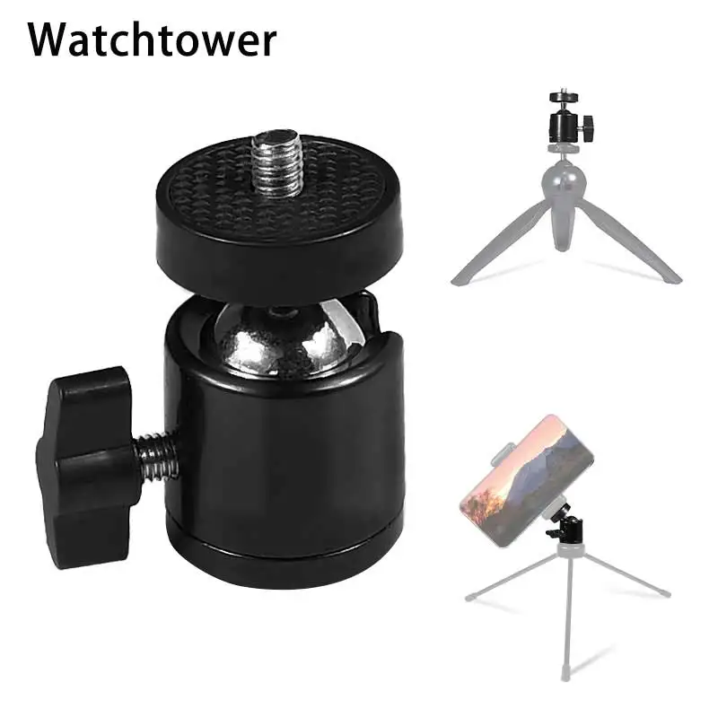 미니 볼 헤드 휴대폰 마운트 삼각대, 360 도 회전 촬영, 경량 휴대용 볼 헤드, LED 조명 브래킷용