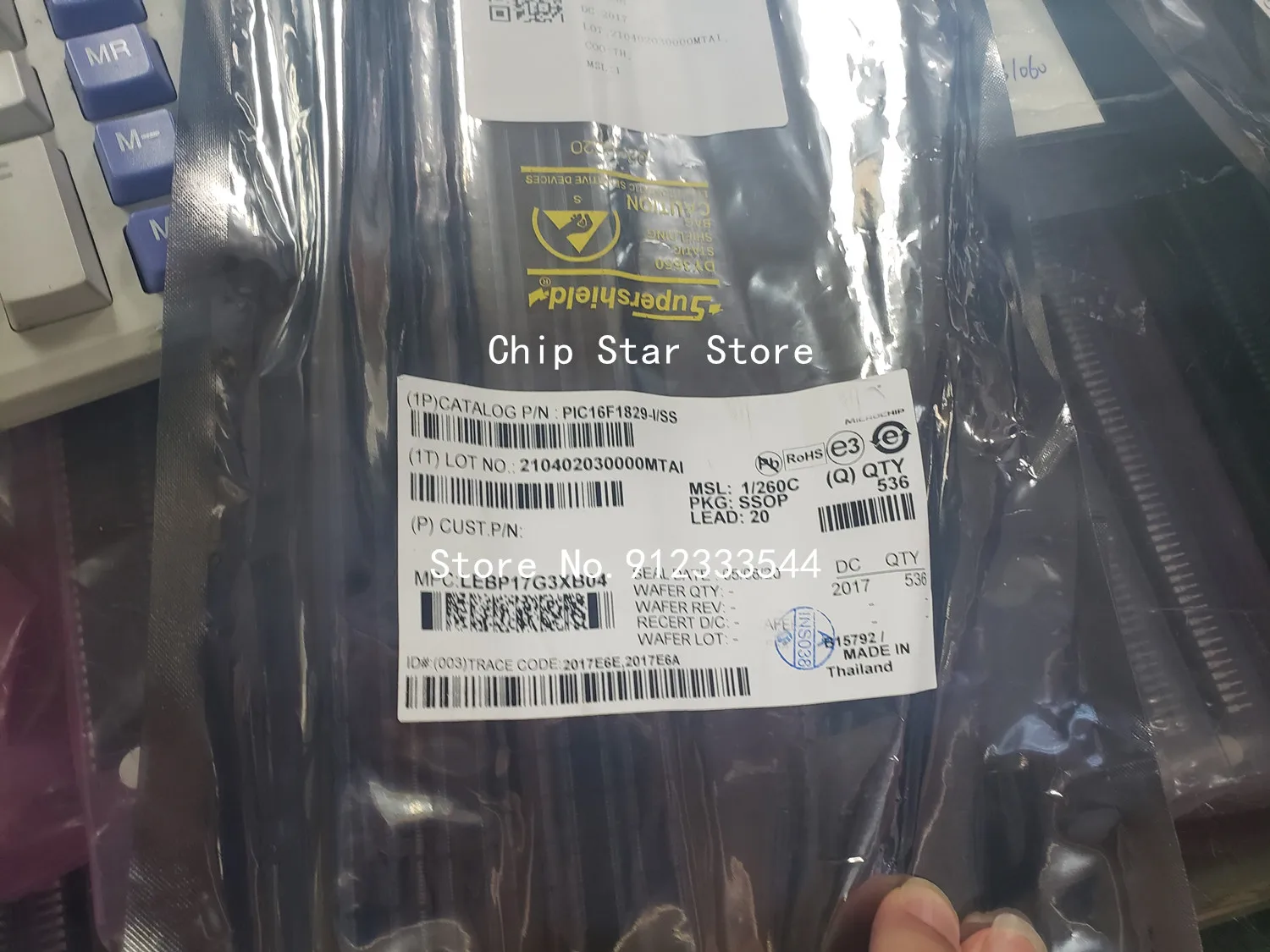 5-100pcs  PIC16F1829-I/SS PIC16F1829 SSOP20 8Bit Microcontrollers MCU 100%New And Original