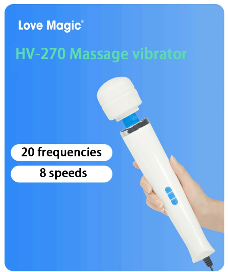 Rechargeable HV-270 Hitachi Love Magic Wand Full body Massager Av Vibrator 8 Speed 20 Frequency Female Masturbation Sex Toy