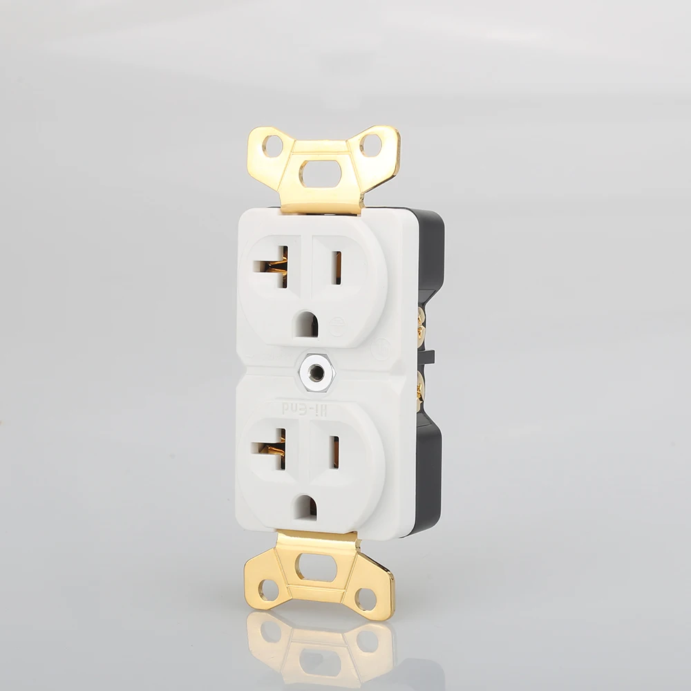 

Audiocrast HI-End Beryllium copper Gold plated AC Power Receptacle Wall Outlet Power Distributor