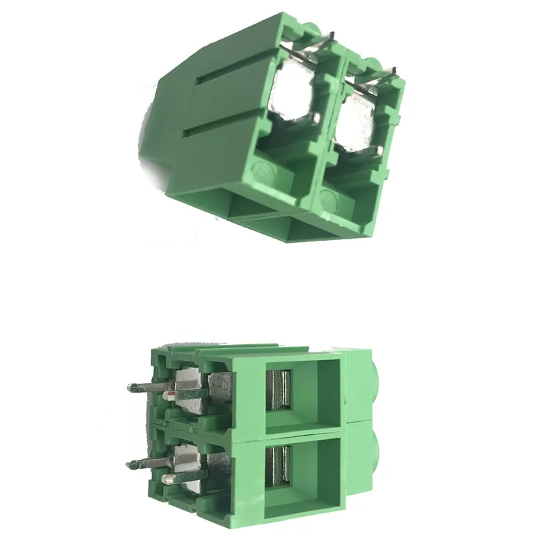Imagem -03 - Terminal de Parafuso de Passo 50 Peças 10.16 mm Conector de Pinos Pinos Pernas Retas Kf136ht Cobre Verde Pcb Terminais Blocos