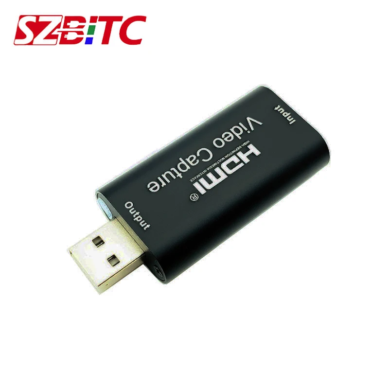 SZBITC-HDMI Video Capture Card, Streaming VHS Board, Cartões USB 2.0, Conversor para PS4 Game DVD Camera