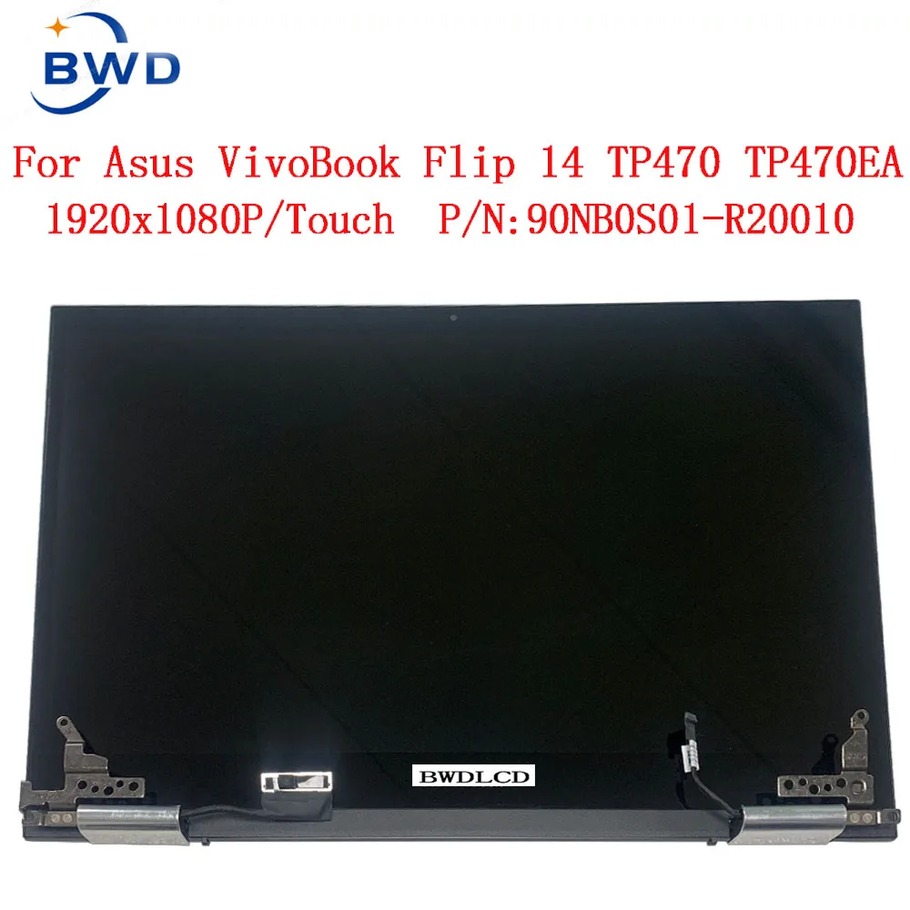 Oryginalny 1920*1080 140 "lcd dotykowy pełny montaż zamiennik dla Asus VivoBook odwróć 14 TP470 TP470E TP470EZ panel laptopa