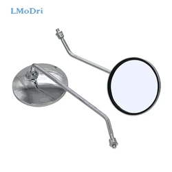 Free Shipping Universal Motorcycle Back View Mirror Round Shape Rearview Side Mirrors For   Motorbike With 8mm Screw