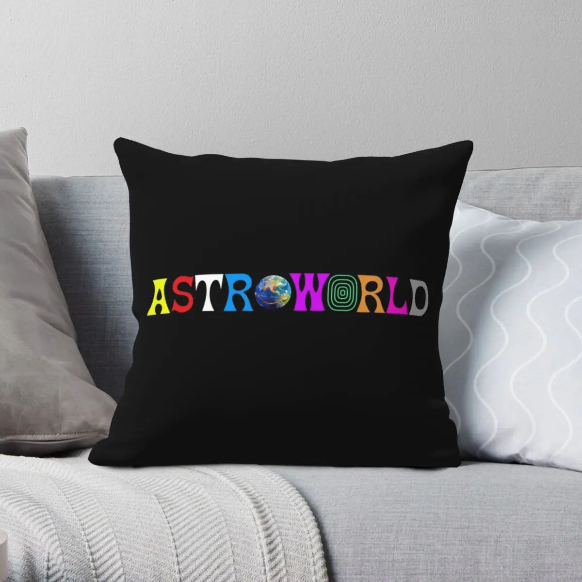 Wish You Were Here Astroworld Square Pillowcase Polyester Linen Velvet Printed Zip Decorative Pillow Case Home Cushion Cover