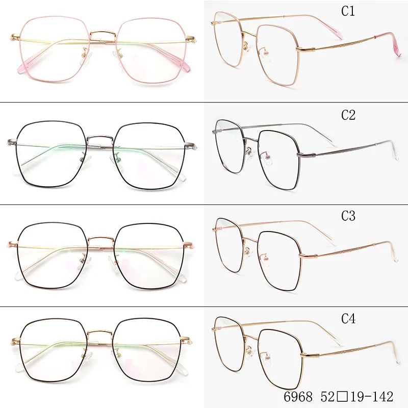 Star Large Frame Glasses Frame Trendy Polygon Myopia Glasses Rim Full Frame Can Be Equipped with Anti-Blue Ray Lens