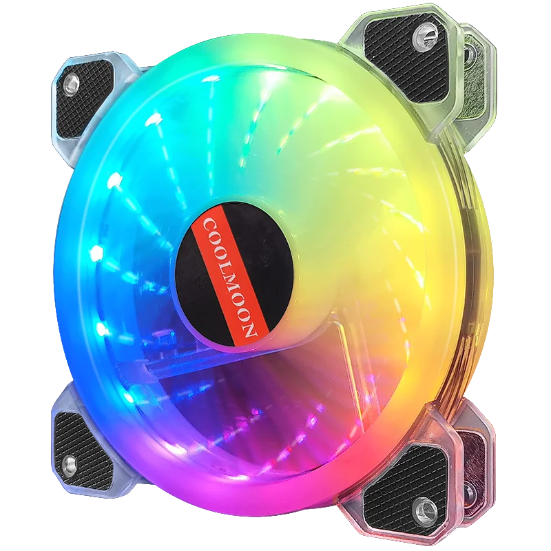 Coolmoon 120mm PC Computer Case Fan Cooling Cooler 6 PIN Adjustable RGB Led 12V Mute RGB Case Fans Adjust Speed  cooler fan