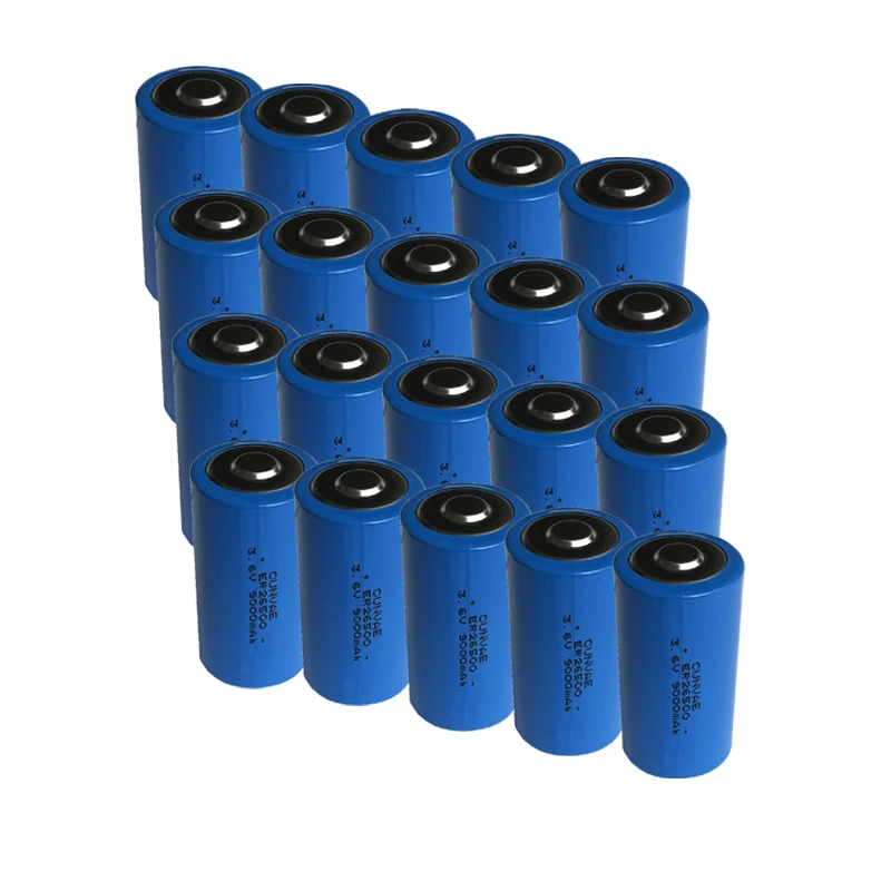 20Pcs ER26500 ER 26500 26500 3.6V C Size Lithium Battery 9000mAh Li-SOCl2 Batteries Superior LR14 R14P C SIZE battery