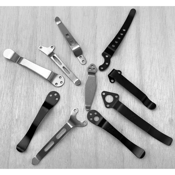17 boyutları paslanmaz çelik geri klip DIY katlanır Pocket Knife aracı DIY aksesuarları katlanır bıçak geri klip tutucu