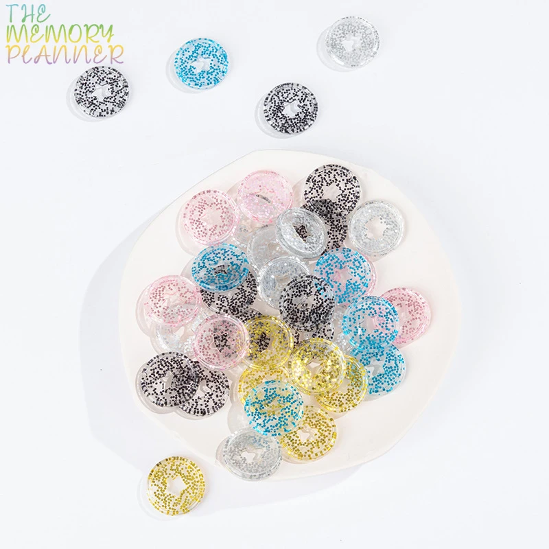 11 stücke Stern Notebook Pilz Loch Lose-blatt Disc Bindung Planer Ring Binder A5 Binder Ringe Discbound Notebook Disc planer