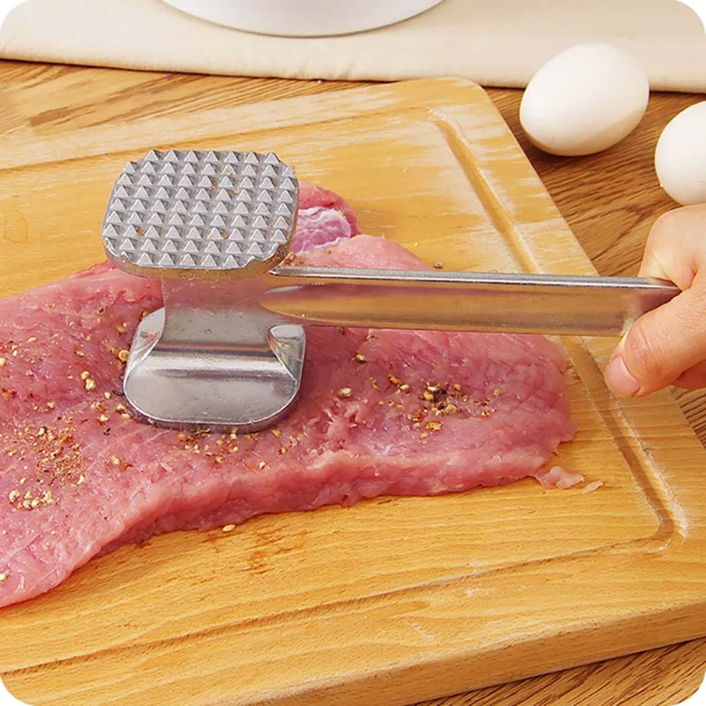 1Pcs Kitchen Gadgets Multifunction Meat Hammer Two Sides Loose Tenderizers Portable Steak Pork Tools Aluminum Alloy