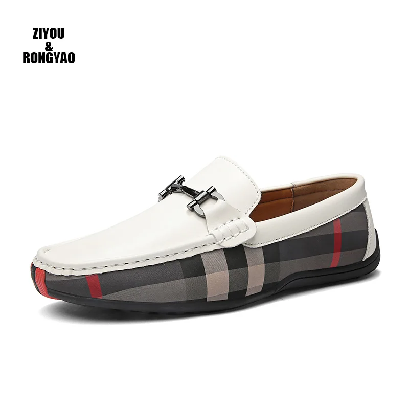 

British Men Leather Casual Shoes Genuine Leather Men Shoes Soft Driving Shoes Handmade High Quality Men Sneakers