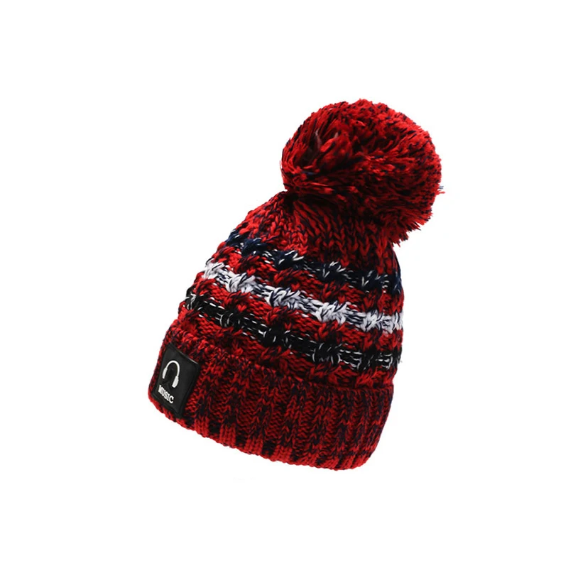 Winter Hats for Woman Thicker Beanies Knitted Cap Girls Autumn Beanie Chenille Ball Hats Fleece-lined Warmer Bonnet Casual Cap