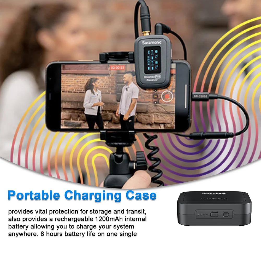 Saramonic microfone de lapela para câmera dslr, microfone sem fio com lapela lapela, pela armação blink500 pro b1 b2 500g hz com câmera dslr