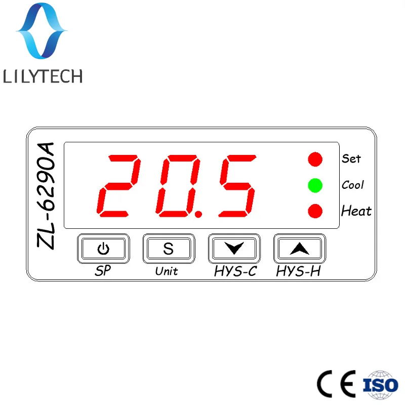 ZL-6290A, 4 pcs pack, Celsius Fahrenheit option, Dual outputs 10A, Thermostat for incubator, Similar to STC-1000, ITC-1000