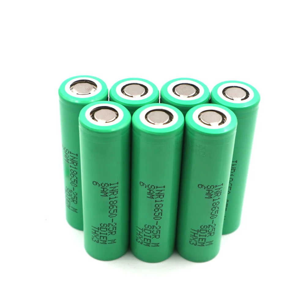 C & P Li-Ion 2500mAh 10 sztuk 18650 INR18650 25R wysoka moc narzędzia akumulator Max kontynuuj prąd rozładowania 20A 3.6V 2.5Ah 10C