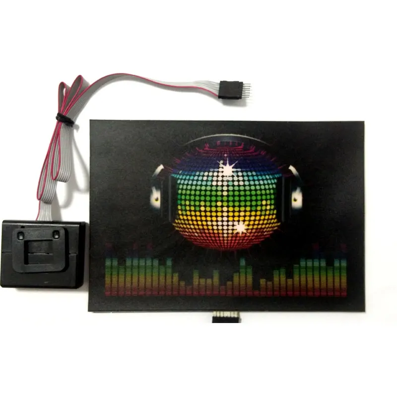 Party Light Up El Panel Sound Rhythm Activated Flashing El Panel For T-shirt