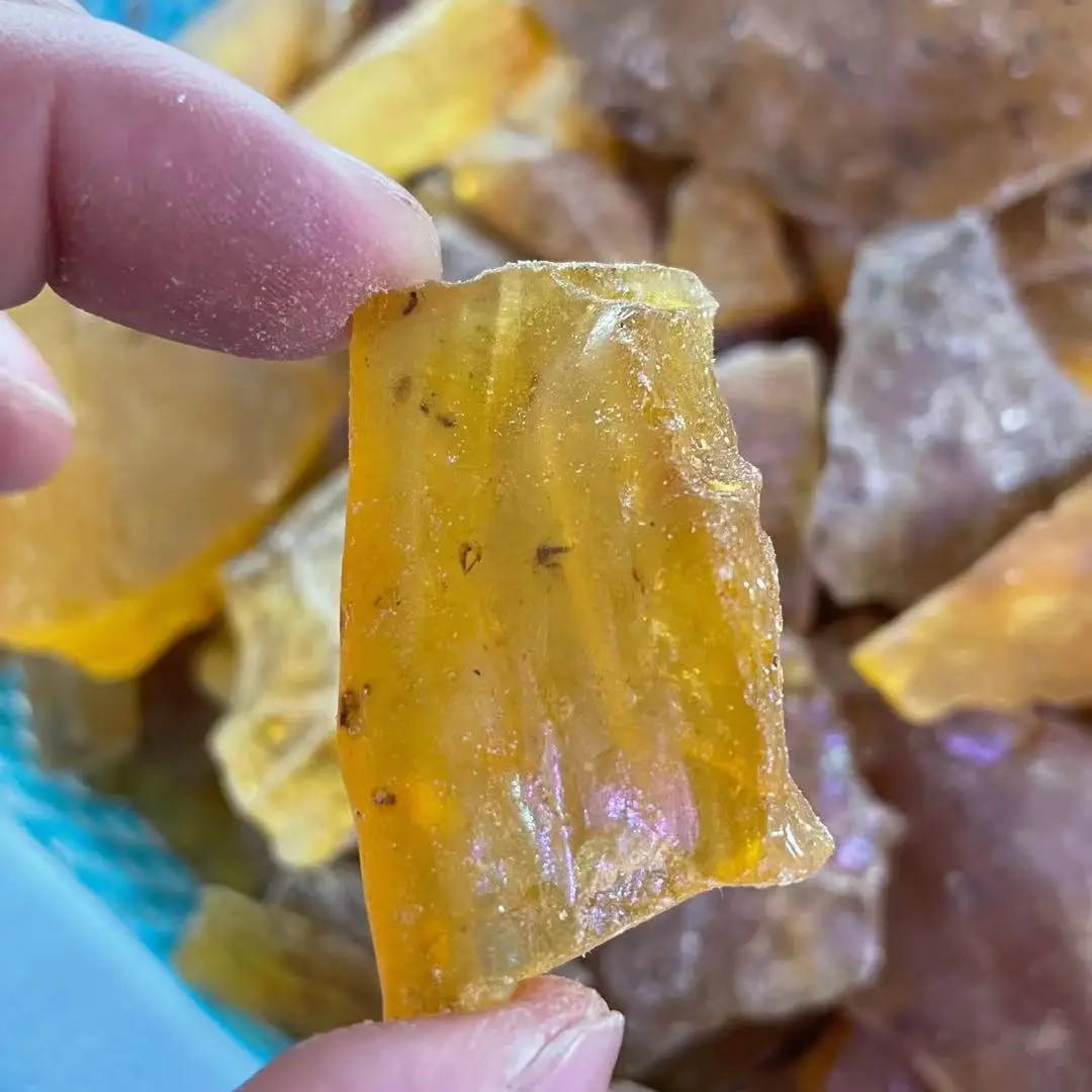 20-100g Natural Baltic Amber Loose Gemstone Rough Raw Stone Natural Resin Mineral Specimens