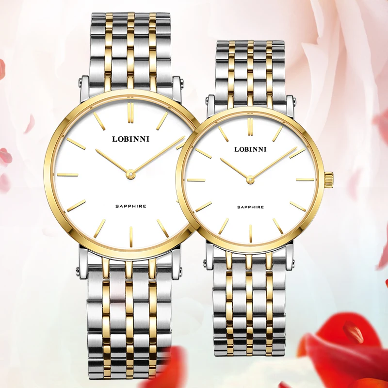 

Switzerland Luxury Brand LOBINNI Man‘s Watches 6 mm Ultra-thin Quartz Watch Men Fashion Sapphire Waterproof Couples Clock L3002