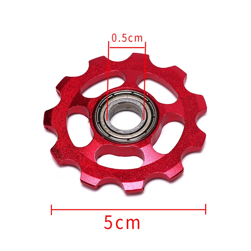 2pcs 11T MTB Aluminum Alloy Bike Bearing Jockey Wheel Rear Derailleur Pulleys Outdoor Bicycle Parts