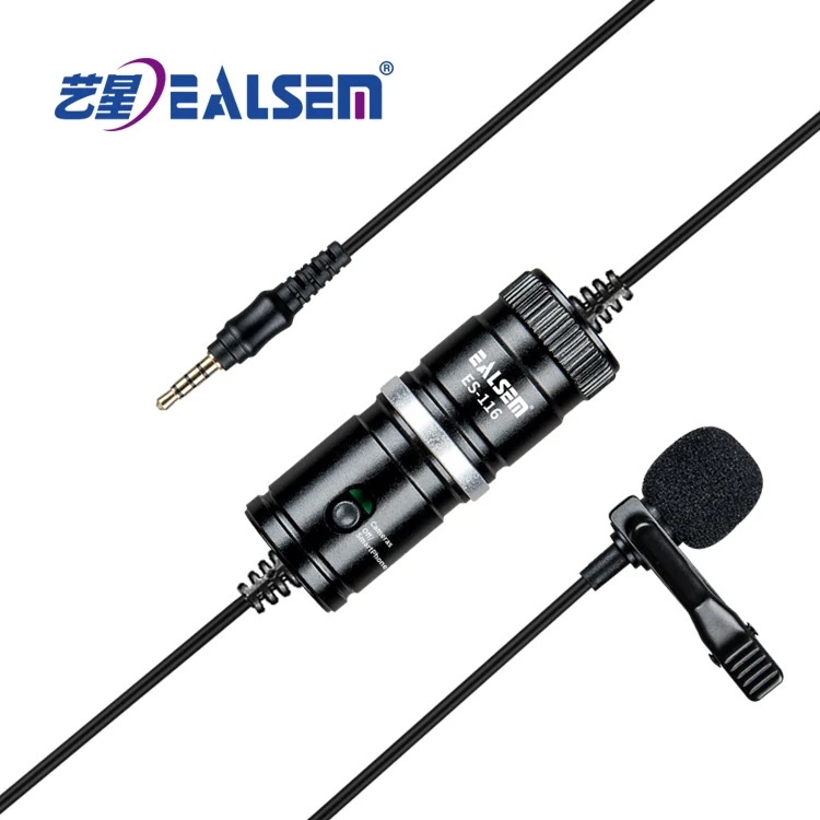 3.5mm Lavalier Microphone Omni-directional Condenser Lapel Microphone Vlog Mic for Canon/iPhone Youtube Recording 6 Meter Cable