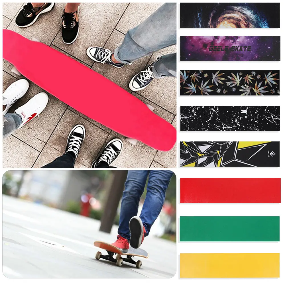 85*24cm Non-slip For Skating Board Longboarding Griptape Accessory Skateboard Deck Sandpaper Decks Sticker Grip Tape