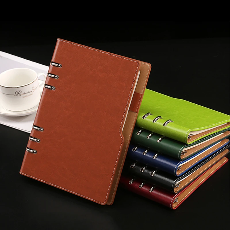 RuiZe Leather Note Book Diary A6 Binder Planner B5 A5 Spiral Botebook Agenda 2023 Hard Cover Business Office Notepad Gift