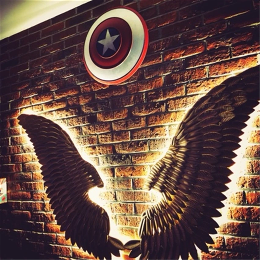 Vintage Industrial Angel Wind Wall Lamps Decoration Bar Hotel Decoration Restaurant Night Wall Lights LED Light Strip Lighting