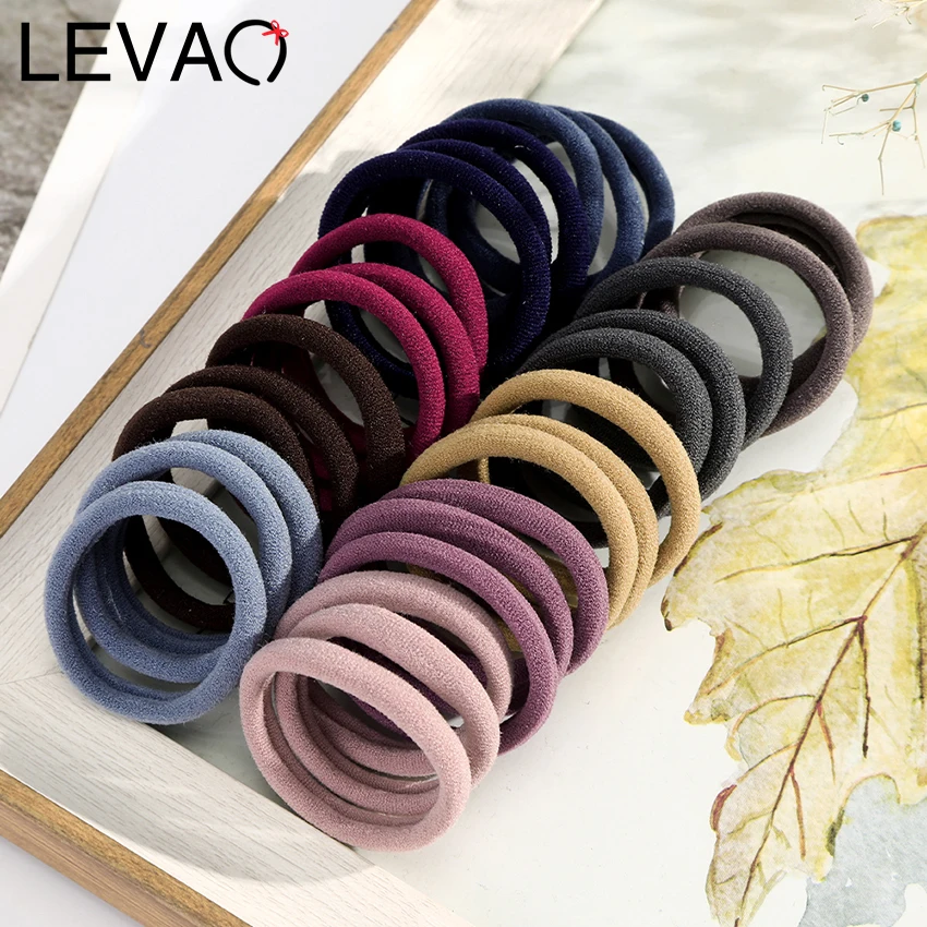 50pcs Girls Solid Color Rubber Band Ponytail Holder Gum Headwear Elastic Hair Ropes Korean Girl Hair Accessories Ornaments