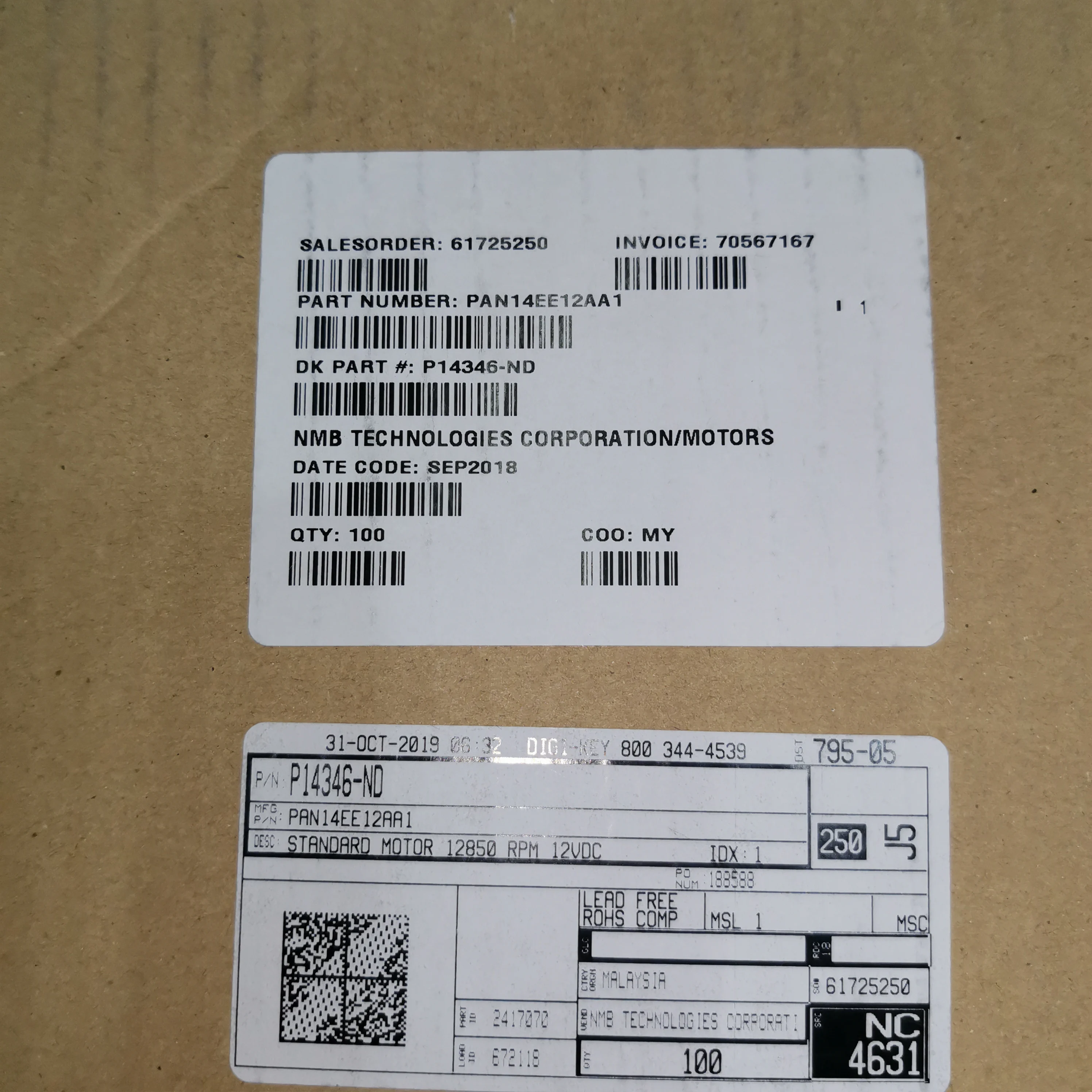 1PCS PAN14EE12AA1 Automatic Door Automobile Electric DC brush Motor 12V 12850RPM for nissan serena c26 toyota